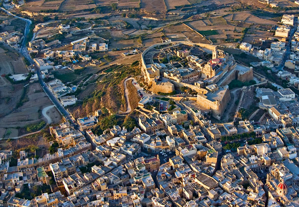 Aerial view of Gozo